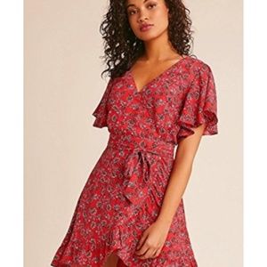 Jack Friendly Fire Bella Rose Printed Wrap Dress